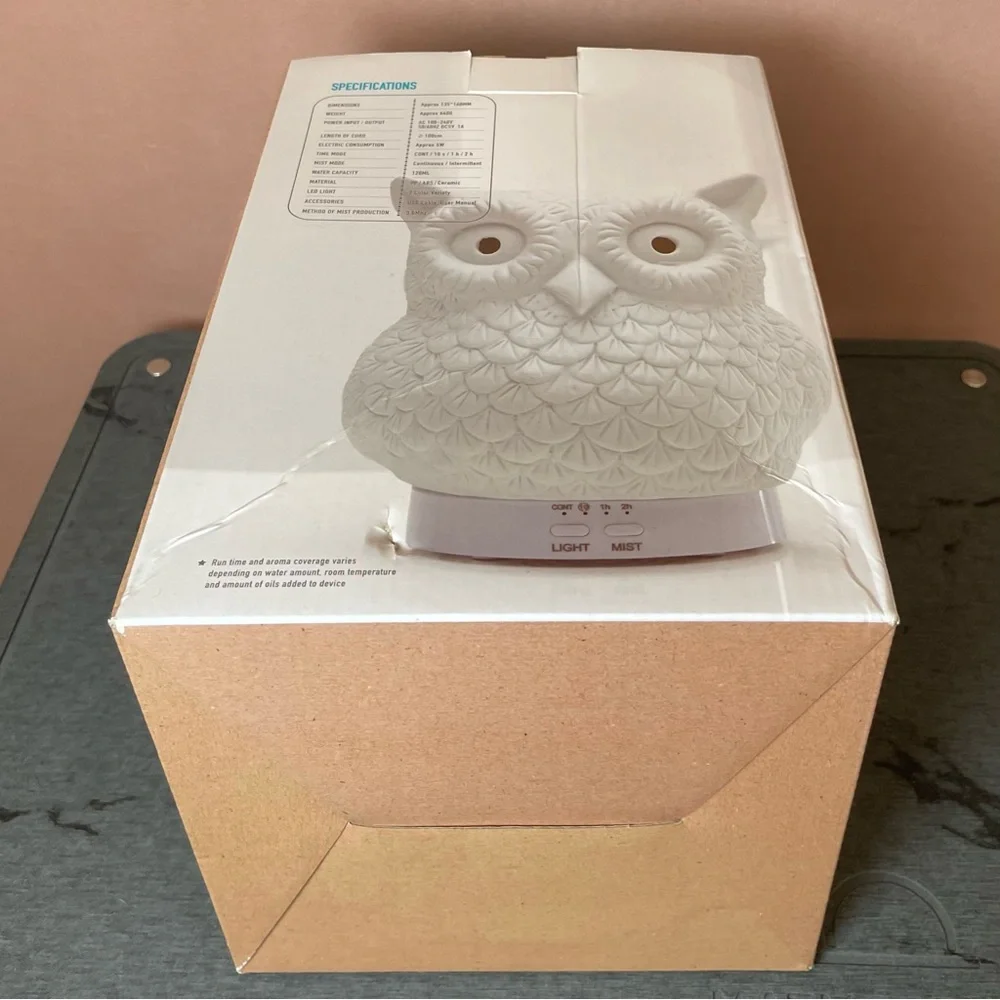 Oil Diffuser, Bluzen Owly Ceramic Oil Diffuser, Aromatherapy